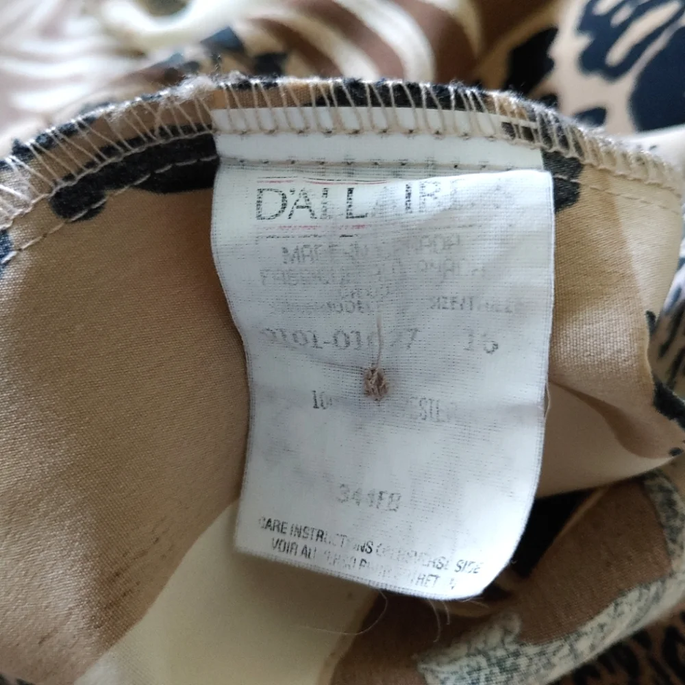 D'allaird's vintage 80s brown animal print belted midi dress. Size 16 - Picture 14 of 17